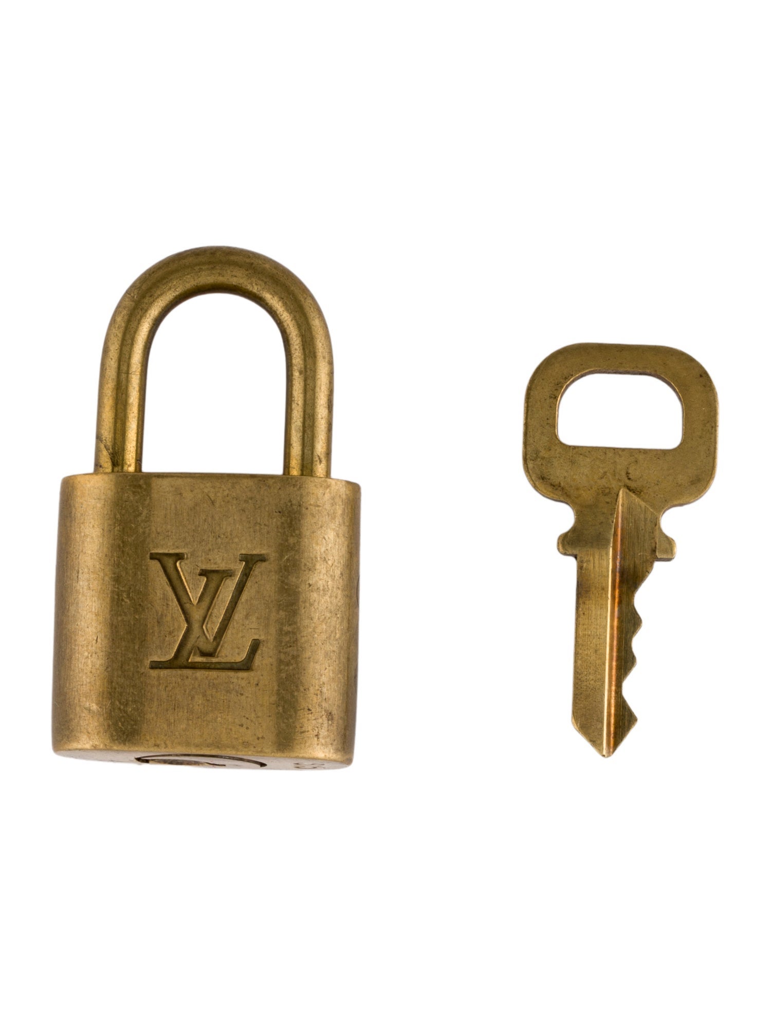 Louis Vuitton Brass Lock and Key Set